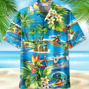 Amazing Alien Summer Tropical Hawaiian Aloha Hawaiian Shirtss  - Thelegend59