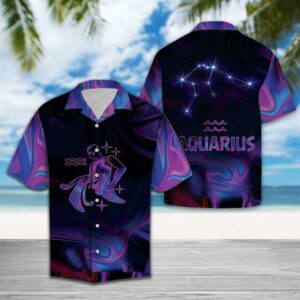 Amazing Aquarius Horoscope Hawaiian Shirt Zodiac Birthday Gifts  - Thelegend59