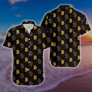 Amazing Bitcoin Pattern Unisex Hawaiian Shirt  - Thelegend59