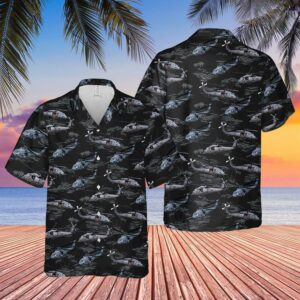 Amazing Black Us Air Force Sikorsky Hh 60 Pave Hawk Unisex Hawaiian Shirts  - Thelegend59