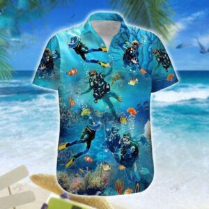Amazing Coral Under Ocean Scuba Diving Unisex Hawaiian Shirts  - Thelegend59