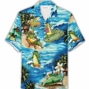 Amazing Crocodile Alligator Unisex Hawaiian Aloha Hawaiian Shirtss  - Thelegend59