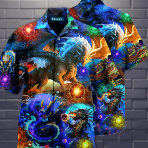 Amazing Dragon Thunder Color Hawaiian Aloha Hawaiian Shirtss  - Thelegend59