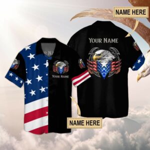 Amazing Eagle With American Flag Hawaiian Aloha Hawaiian Shirtss  - Thelegend59