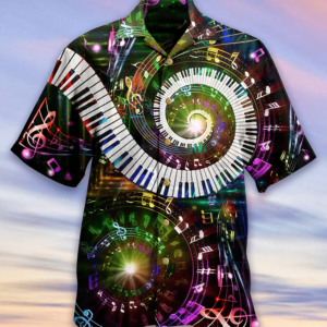 Amazing Galaxy Piano Keyboard Hawaiian Aloha Hawaiian Shirtss Music Lover  - Thelegend59