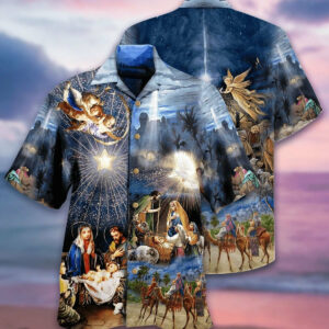 Amazing Jesus Was Born Christmas Day Hawaiian Shirt - For Men And Women - Kids  - Thelegend59