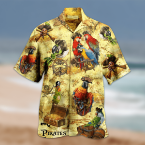 Amazing Pirate Parrots Christmas Hawaiian Aloha Hawaiian Shirtss  - Thelegend59