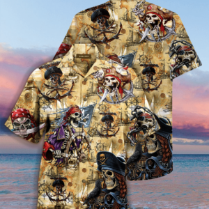 Amazing Pirate Skull Hawaiian Aloha Hawaiian Shirtss  - Thelegend59