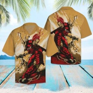 Amazing Red Samurai Hawaiian Shirt  - Thelegend59