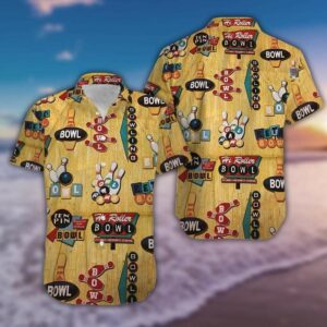 Amazing Retro Bowling Hi Roller Bowl Unisex Hawaiian Shirts  - Thelegend59