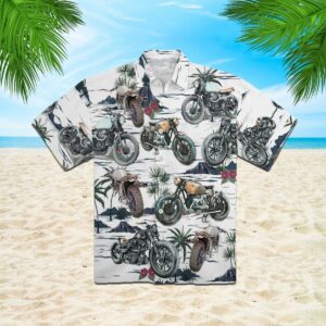 Amazing Retro Motocycle Hawaiian Shirt  - Thelegend59