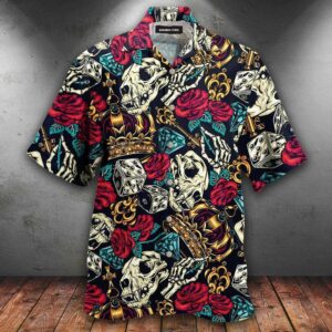 Amazing Tattoo Skull And Crown Aloha Hawaiian Shirts  - Thelegend59