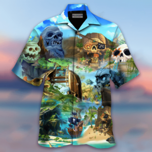 Amazing The Pirates Skullsland Hawaiian Aloha Hawaiian Shirts  - Thelegend59