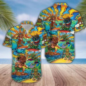 Amazing Tiki Surfing Stay Cool Unisex Hawaiian Shirts  - Thelegend59