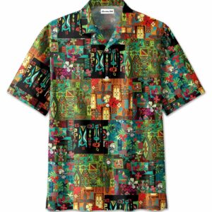 Amazing Tiki Tiki Summer Art Hawaiian Aloha Hawaiian Shirtss 3D  - Thelegend59