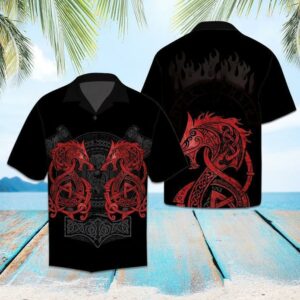 Amazing Viking Dragon Tropical Hawaiian Shirt  - Thelegend59