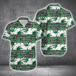 Amazing Weed Pattern Unisex Hawaiian Aloha Hawaiian Shirtss  - Thelegend59