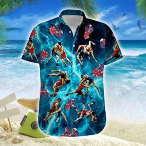 Amazing Wrestling Thunder Unisex Hawaiian Shirts  - Thelegend59