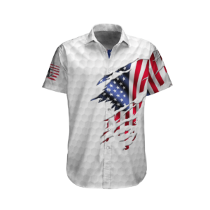 America Golf White Awesome Design Unisex Hawaiian Shirt  - Thelegend59