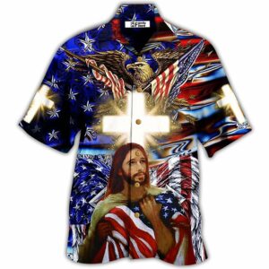 America Jesus Bless Hawaiian Shirt - For Men And Women - Kids  - Thelegend59
