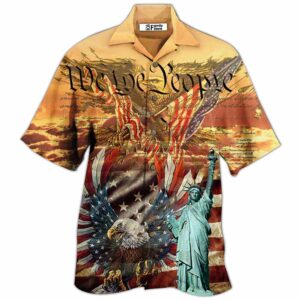 America Patriotism Eagle Hawaiian Shirt - For Men And Women - Kids  - Thelegend59