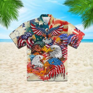 American Bald Eagle Hawaiian Shirt  - Thelegend59