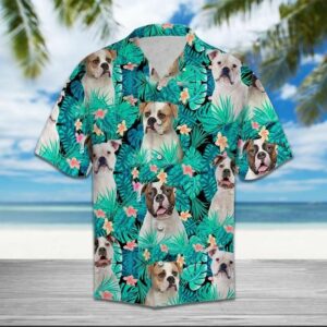 American Bulldogblue Awesome Design Unisex Hawaiian Shirt  - Thelegend59