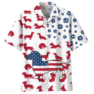 American Dachshund Lovers Unisex Hawaiian Shirts - Summer Hawaiian Shirtss - Beach Hawaiian Shirtss  - Thelegend59