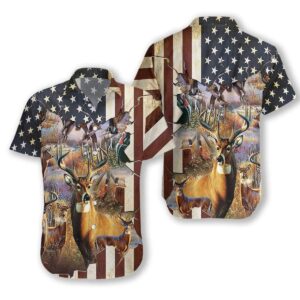 American Deer Hunting Hawaiian Aloha Hawaiian Shirtss Gift For Hunter  - Thelegend59