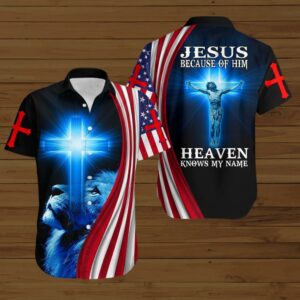 American Flag Blue Lion All Over Printed Hawaiian Shirt  - Thelegend59