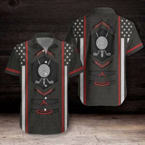 American Flag Golf Hawaiian Aloha Hawaiian Shirtss  - Thelegend59