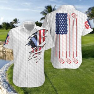 American Golf Flag Unisex Hawaiian Shirts - Summer Hawaiian Shirtss - Beach Hawaiian Shirtss  - Thelegend59