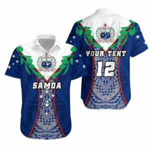 American Samoa Rugby Hawaiian Shirt Style Gown  - Thelegend59