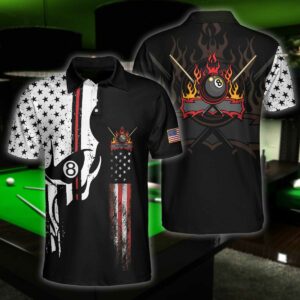 American Skull Billiard Black Unisex Hawaiian Shirts  - Thelegend59