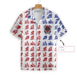American Skull Motorcycle Custom Hawaiian Shirt  - Thelegend59