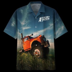 American Trucker Best Truck Dad Ever Hawaiian Shirt  - Thelegend59