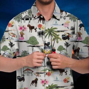 American Water Spaniel Hawaiian Shirt Hawaii Beach Retro  - Thelegend59