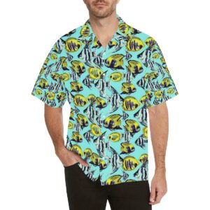 Angelfish Pattern Print Design Hawaiian Shirt  - Thelegend59