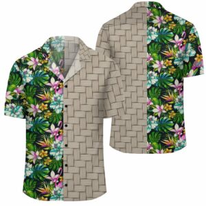 Animals And Tropical Flowers Lauhala Moiety Hawaiian Shirt  - Thelegend59