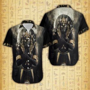Anubis Ancient Egyptian God Unisex Hawaiian Shirts  - Thelegend59
