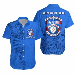 Apifo'Ou College Hawaiian Shirt Blue Sky  - Thelegend59