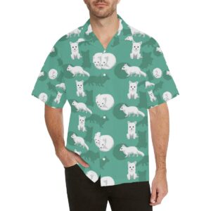 Arctic Fox Pattern Print Design Hawaiian Shirt  - Thelegend59