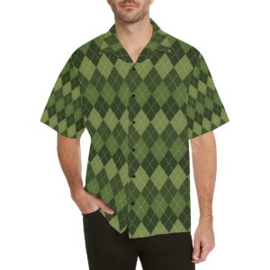 Argyle Green Pattern Print Design Hawaiian Shirt  - Thelegend59