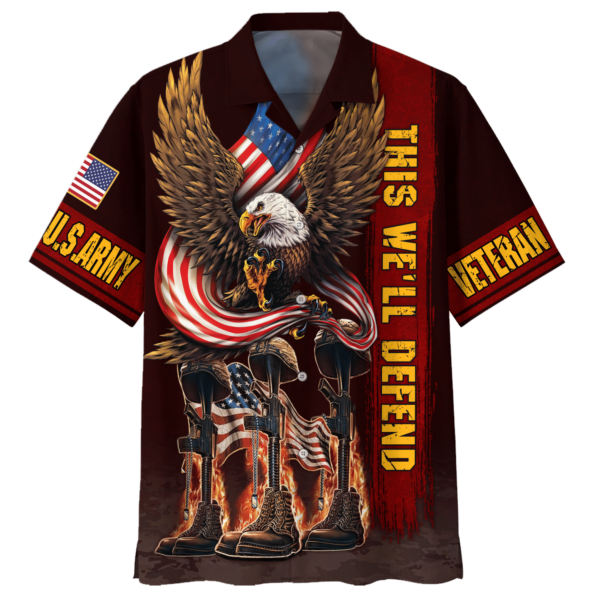 Army This We'Ll Defend Hawaiian Shirt - For Men And Women - Kids  - Thelegend59