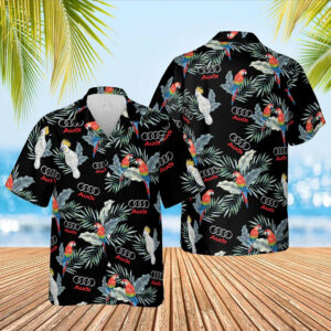 Audi Aloha Hawaiian Graphic Print Short Sleeve  - Thelegend59