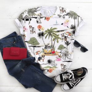 Australian Shepherd Hawaii Beach Retro  - Thelegend59