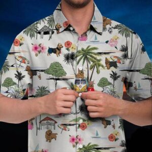 Australian Terrier Hawaiian Shirt Hawaii Beach Retro  - Thelegend59