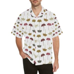 Autamn Ginkgo Leaves Pattern Men'S All Over Print Hawaiian Shirt  - Thelegend59