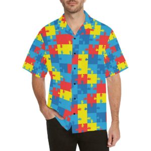 Autism Awareness Design Themed Print Hawaiian Shirt  - Thelegend59