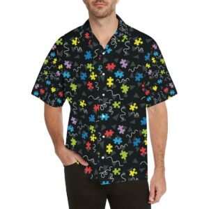 Autism Awareness Pattern Print Design Hawaiian Shirt  - Thelegend59